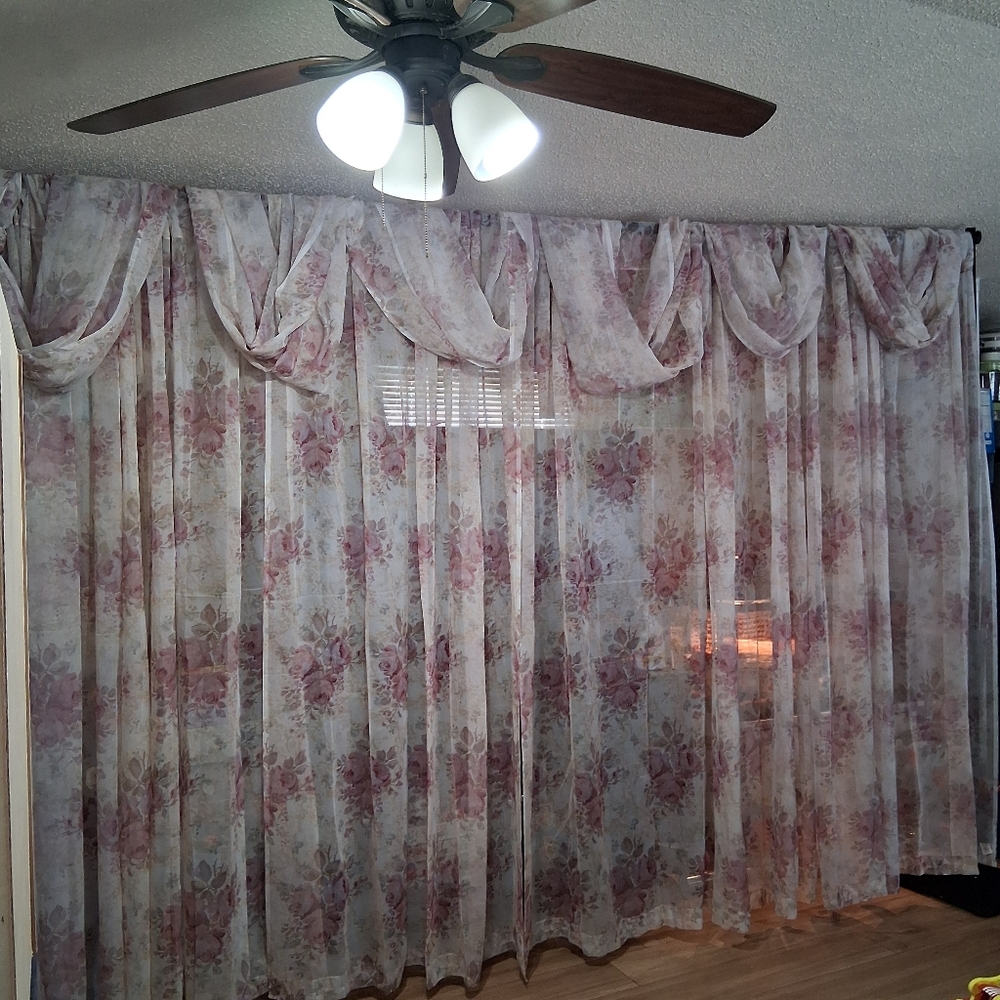 Pretty Sheer Floral Curtains - Picture 10 of 16
